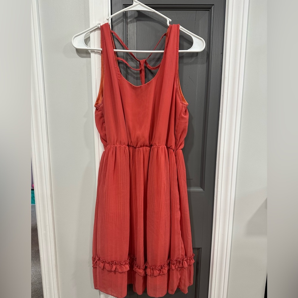 Rust Orange Strappy Dress